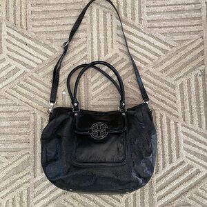 Tory Burch Patent Black Leather Shoulder Bag